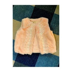 Louise Misha Pink Faux Fur Vest Size 6
